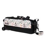 Dye Sub Slim Triple Tote Wht/Blk/Red Splash