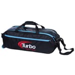 Pursuit Slim Triple Tote Black W/Blue Zipper
